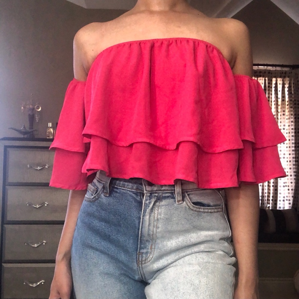 Off the shoulder crop top